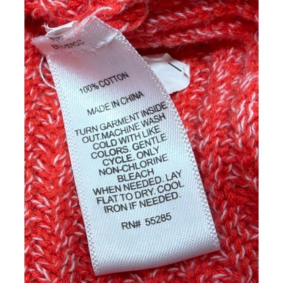 Express Sweater Shirt Tunic Sweater Top Pullover Women's S Cotton Red 3/4 Sleeve - Picture 6 of 6